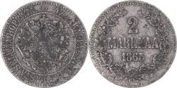 World Coins - Coin, Finland, Alexander II, 2 Markkaa, 1865, Helsinki, , Silver