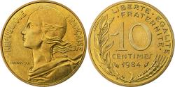 World Coins - France, 10 Centimes, Marianne, 1984, Paris, Aluminum-Bronze,