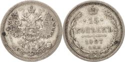 World Coins - Coin, Russia, Nicholas II, 15 Kopeks, 1907, Saint-Petersburg, , Silver