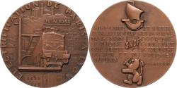 World Coins - France, Medal, S.N.C.F, Electrification Paris-Lyon, 1952, Bronze, Marcel Renard