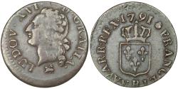 World Coins - Coin, France, Louis XVI, Liard, Liard, 1791, Rouen, , Copper