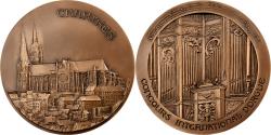 World Coins - France, Medal, Concours International d'Orgue, Chartres, 1974, Bronze, Coeffin