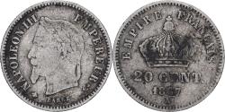 World Coins - Coin, France, Napoleon III, 20 Centimes, 1867, Paris, , Silver