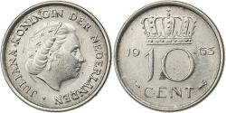 World Coins - Netherlands, Juliana, 10 Cents, 1963, Nickel, , KM:182