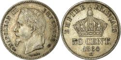 World Coins - Coin, France, Napoleon III, Napoléon III, 50 Centimes, 1864, Bordeaux