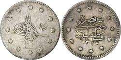 World Coins - Turkey, Muhammad V, Kurush, 1910/AH1327, Qustantiniyah, Silver,