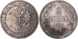 World Coins - Coin, Finland, Alexander II, 2 Markkaa, 1865, Helsinki, , Silver