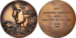 World Coins - France, Medal, 50ème Congrès National des Maires de France, Paris, Politics