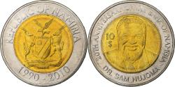 World Coins - Namibia, 10 Dollars, 2010, Bi-Metallic,