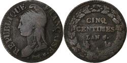 World Coins - France, 5 Centimes, Dupré, AN 7/5, Paris, Copper, , Gadoury:126