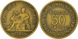 World Coins - Coin, France, Chambre de commerce, 50 Centimes, 1924,