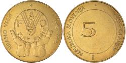 World Coins - Coin, Slovenia, 5 Tolarjev, 1995, , Nickel-brass, KM:21