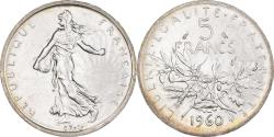 World Coins - Coin, France, Semeuse, 5 Francs, 1960, , Silver, KM:926, Gadoury:770