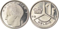 World Coins - Coin, Belgium, Franc, 1992, BU, , Nickel Plated Iron, KM:171