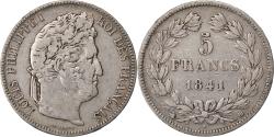 World Coins - Coin, France, Louis-Philippe, 5 Francs, 1841, Strasbourg, , Silver