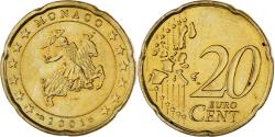 World Coins - Monaco, Rainier III, 20 Euro Cent, 2001, Paris, , Brass, Gadoury:MC176