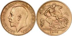 World Coins - GREAT BRITAIN, 1/2 Sovereign, 1912, KM #819, , Gold, 3.98