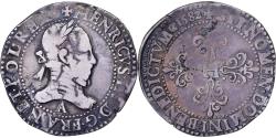 World Coins - France, Henri III, Franc au Col Plat, 1582, Paris, Silver,