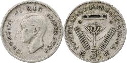 World Coins - South Africa, George VI, 3 Pence, 1938, , Silver, KM:26