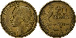 World Coins - France, 20 Francs, Guiraud, 1953, Beaumont - Le Roger, Aluminum-Bronze