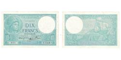 World Coins - France, 10 Francs, Minerve, 1939, platet strohl, 1939-10-12, AU(55-58)