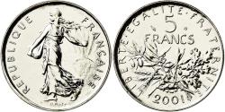 World Coins - Coin, France, Semeuse, 5 Francs, 2001, Paris, , Nickel Clad, KM 926a.1