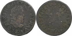World Coins - France, Louis XIII, Double Tournois, 1613, Aix, Copper, , CGKL:258