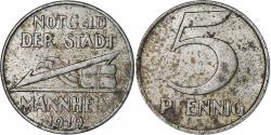 World Coins - Germany, Stadt Mannheim, 5 Pfennig, 1919, , Iron