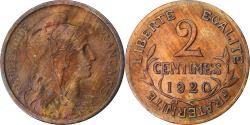 World Coins - France, 2 Centimes, Daniel-Dupuis, 1920, Paris, Bronze, , Gadoury:107