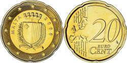 World Coins - Malta, 20 Euro Cent, 2008, Paris, , Brass, KM:129