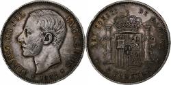 World Coins - Spain, Alfonso XII, 5 Pesetas, 1882 (81), Madrid, Silver, , KM:688