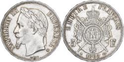 World Coins - France, Napoleon III, 5 Francs, 1868, Strasbourg, Silver,