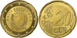 World Coins - Malta, 20 Euro Cent, The arms of Malta, 2008, , Nordic gold