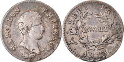 World Coins - Coin, France, Napoléon I, 1/4 Franc, An 13 (1805), Bordeaux, , Silver