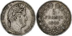 World Coins - France, 5 Francs, Louis-Philippe, 1846, Paris, Silver, , KM:749.1