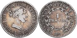 World Coins - Principality of Lucca and Piombino, Felix & Elisa, 1 Franco, 1808, Firenze