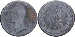 World Coins - Coin, France, Dupré, 5 Centimes, AN 8, Strasbourg, , Copper