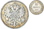 World Coins - Coin, Finland, Nicholas II, 25 Penniä, 1901, Helsinki, , Silver