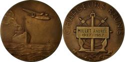 World Coins - France, Medal, Compagnie des Chargeurs Réunis, Shipping, 1957, Fraisse,