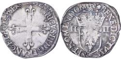 World Coins - France, Henri III, 1/4 Ecu, Uncertain date, Nantes, Silver,