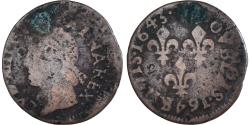 World Coins - Coin, France, Louis XIII, Double tournois de Warin, tête à gauche, Double