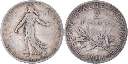 World Coins - Coin, France, Semeuse, 2 Francs, 1901, Paris, , Silver, KM:845.1