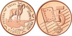 World Coins - Cyprus, Fantasy euro patterns, 5 Euro Cent, 2003, , Copper