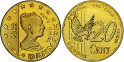 World Coins - Denmark, Margrethe II, 20 Euro Cent, unofficial private coin, 2002, Nordic gold