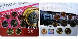 World Coins - Estonia, Set 1 ct. - 2 Euro, Coin card.FDC, 2011, Tallinn,