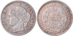 World Coins - Coin, France, Cérès, 20 Centimes, 1850, Paris, error clashed die,