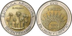 World Coins - Argentina, Peso, El Palmar, 2010, Bi-Metallic, , KM:160