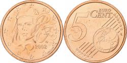 World Coins - France, 5 Euro Cent, BU, 2002, Pessac, Copper Plated Steel, , KM:1284