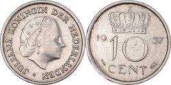World Coins - Coin, Netherlands, Juliana, 10 Cents, 1957, , Nickel, KM:182