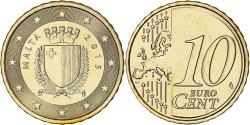World Coins - Malta, 10 Euro Cent, 2015, BU, , Nordic gold, KM:128
